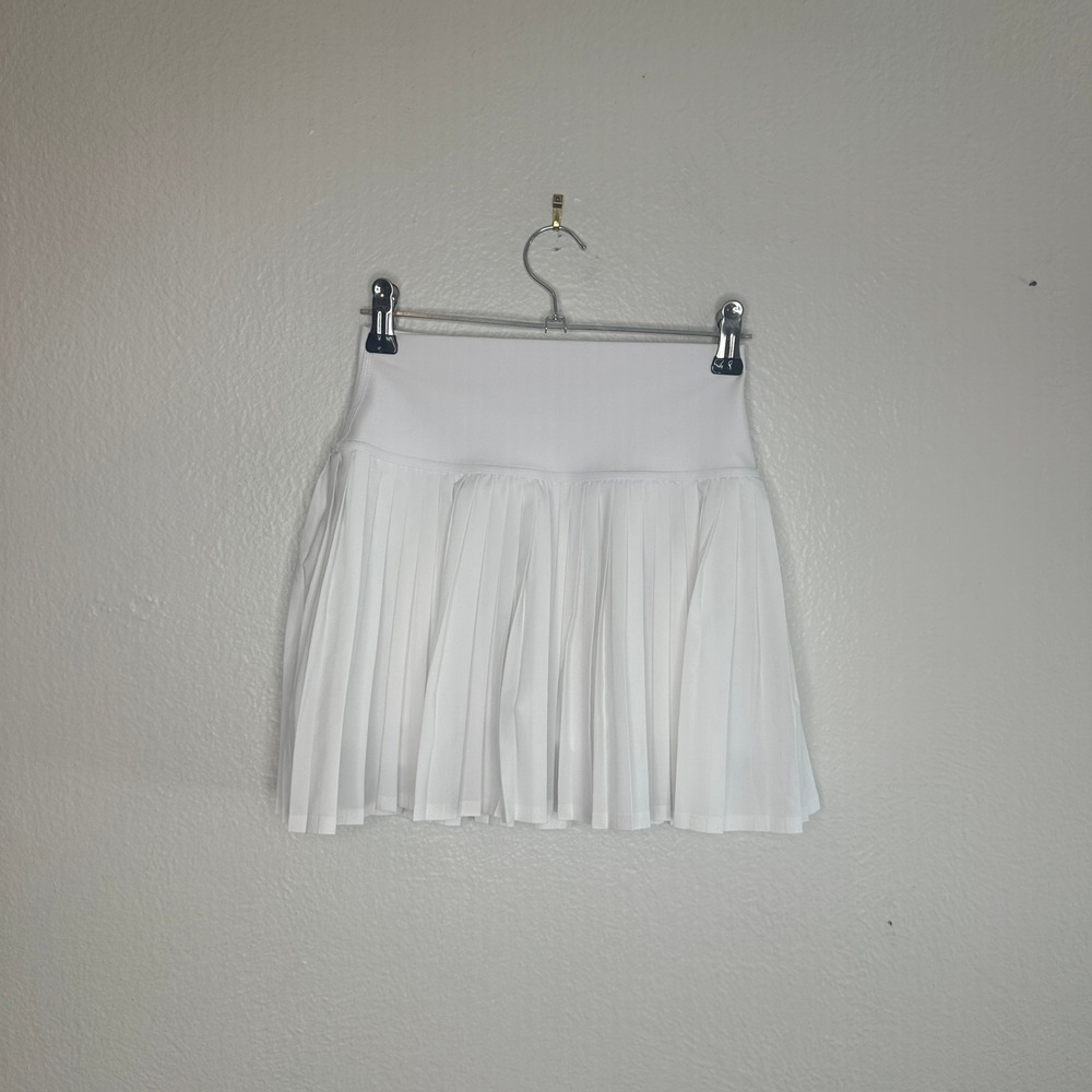 Alo Yoga Grand Slam Lined Skirt White Pleated Tennis Pickleball Skort Size XXS - Picture 5 of 11